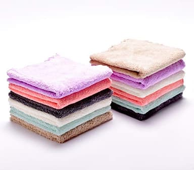 Kyapoo Baby Washcloths 12 Pack 12x12 Inches Microfiber Coral Fleece Extra Absorbent and Soft for Newborns, Infants and Toddlers - Image 8