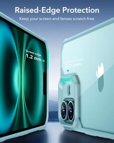 ESR for iPhone 16 Case, Military-Grade Protection with Shock-Absorbing Corners, Scratch-Resistant and Anti-Yellowing Acrylic Back, Slim Protective Phone Case, Air-Armor Series, New Clear Green - Image 4