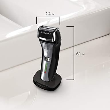 Remington F5 Power Series Foil Shaver, Electric Razor for Men, Cordless Rechargeable with Pop Up Trimmer, Pivot & FlexFoil Technology, Lightweight Handheld Design, Black - Image 7