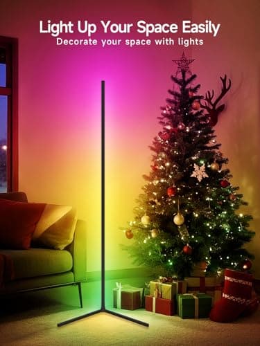 Tyute Corner Floor Lamp, RGB LED Corner Lamp with Music Sync, Smart App and Remote Control Color Changing Ambience Light, LED Lamp with 16 Million Colors for Bedroom, Living Room Gaming Room - Image 5