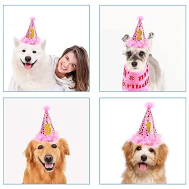 AROIC Dog Birthday Bandana Set, Pet Party Decorations Kit with 2 Bandanas, Fun Pet Birthday Party Decorations for Small Medium Dogs Pets, Cute Puppy Celebration Outfit with Hat, Bow Tie & Balloons - Image 9