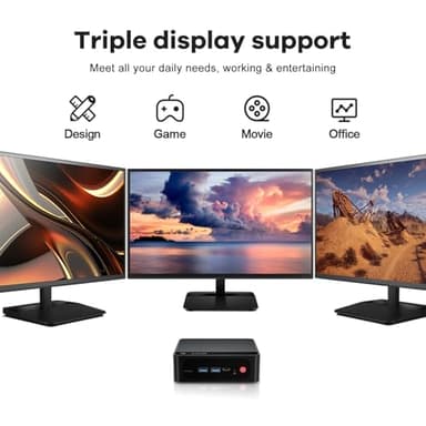 Beelink SER5 Mini Pc,AMD Ryzen 5 5500U (6 C / 12T,up to 4.0 GHz),Mini Computer with 16 GB DDR4 / 500 GB NVMe SSD,Support Triple Screen Display, WiFi 6, BT 5.2,Type-C, 2.5G LAN,Win 11 Pro - Image 7