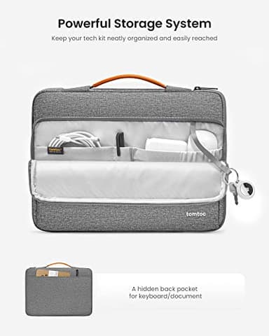 tomtoc 360 Protective Laptop Carrying Case compatible with 14-inch MacBook Pro M4/M3/M2/M1 Pro/Max 2024-2021, 12.9-13 Inch iPad Pro/Air, Water-Resistant MacBook Accessory Bag Sleeve - Image 5