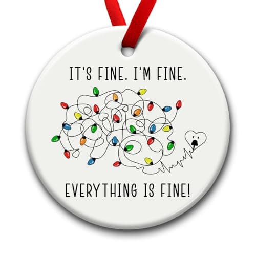 SOL VIBES Christmas Ornaments, Funny Xmas Lights Ornament Gift, Seasonal Gifts for Holiday Birthday Decor, Decorative Hanging on Xmas Tree - Image 1