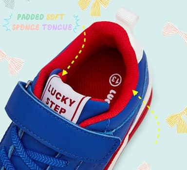 LUCKY STEP Kid's Slip On Sneaker Comfort Casual Running Tennis School Low Top Sneaker Strap Athletic Walking Shoes for Children/Boys/Girls (Royal Blue,Little Kids 2) - Image 5