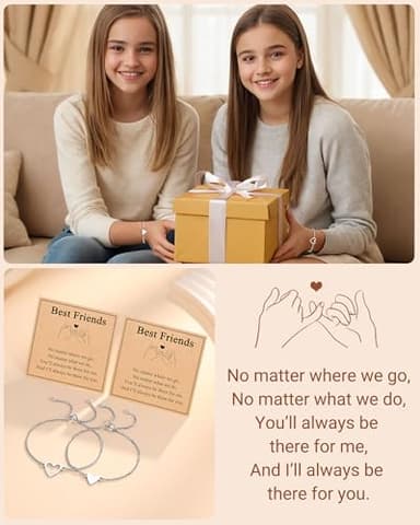 Kidbbi Best Friend Matching Bracelet Gifts for Women Valentines Christmas Birthday Friendship Female - Image 5