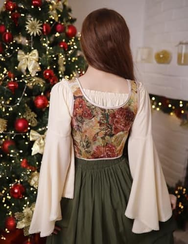 Scarlet Darkness Women Summer Floral Print 1920S Renaissance Corset Fishbone Bodice Red Floral Size 16 - Image 4