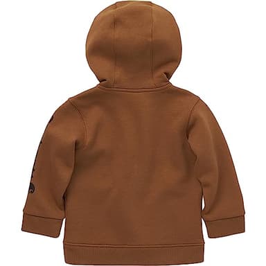 Carhartt Baby Boys Long-Sleeve Half-Zip Hooded Sweatshirt, Carhartt Brown, 9 Months - Image 2