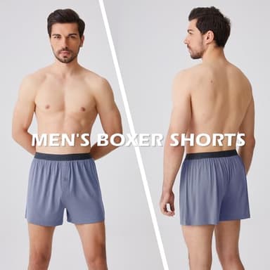 BAMBOO COOL Mens Boxer Shorts Underwear Soft Comfortable Breathable Knit Boxers Short for Men (5 Pack), XX-Large - Image 6