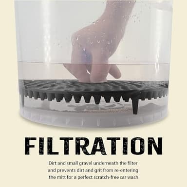 2 Pack 4-5 Gallon Car Wash Bucket Grit Trap Insert,Detailing Kit Accessories with Dirt & Debris Remover for Microfiber Mitts, Cloths, Sponges,Heavy Duty Grit Trap by X5MPLXPMX (Black) - Image 4