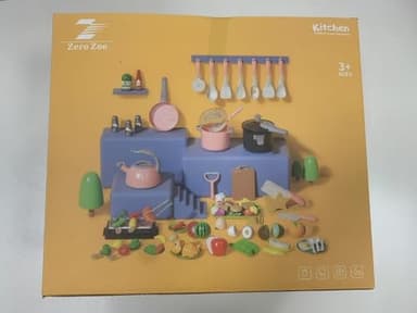 Zero Zoo 105Pcs Kids Kitchen Toy Accessories, Toddler Pretend BBQ Camping Cooking Playset, Play Pots, Pans, Utensils Cookware Toys, Play Food Set, Vegetables, Learning Gift for Girls Boys - Image 10