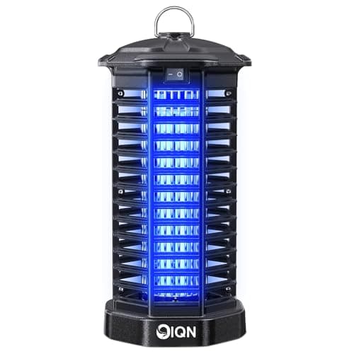 Bug Zapper Outdoor, Plug in Electric Mosquito Fly Zapper w/ 15W Light & 4200V Grid & on/Off Switch, Mosquito Traps & Killer for Indoor, Kitchen, Patio, Backyard and More (Black) - Image 1