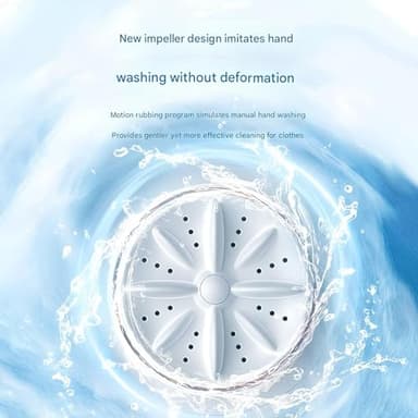 Portable Rechargeable Mini Washing Machine for Underwear, Mini Portable Underwear Washer, Two Cleaning Modes, Rechargeable Wireless Design for Travel, Camping, RV & Dorms (1Pcs) - Image 4