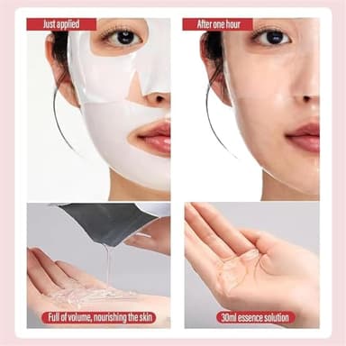 JQJQ Quasi Collagen Glow Up Mask 2.0, Quasi Bio Collagen Face Mask, Firm Skin Deep Hydrating Masks for Wrinkle Reduction and Pore Minimization - Glow like Glass Skin (2 BOX-8PCS) 7-14 Days delivery - Image 2