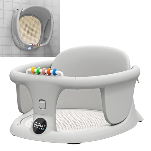 Baby Bath seat for Babies Sitting up Infant Bath tub Portable sit up Seats Bathing Chair Newborn Essentials Toddler Must Haves 0-12 Months Bathtub Sink Bather Sitting Shower Support Travel Ring - Image 1