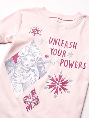 Amazon Brand - Spotted Zebra Girls' Disney Star Wars Marvel Frozen Princess Snug-Fit Cotton Pajamas Sleepwear Sets, 3-Piece Frozen Elsa Powers, Large - Image 2