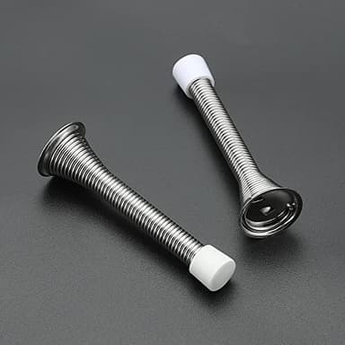 Ravinte Door Stoppers, 30 Pack Spring Door Stops with Rubber Bumper, Satin Nickel Door Stoppers for Bottom of Door - Image 2
