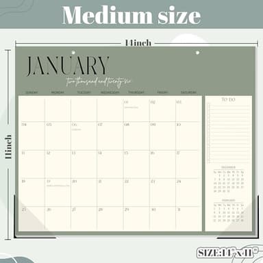 Guasslee Desk Calendar 2026-2027, 18-Month School Year Desk/Wall Calendar, 2026 Jan-2027 Jun. 2026, 14" X 11" Monthly Planner With Thick Paper For Office Home School Organizing - Image 3
