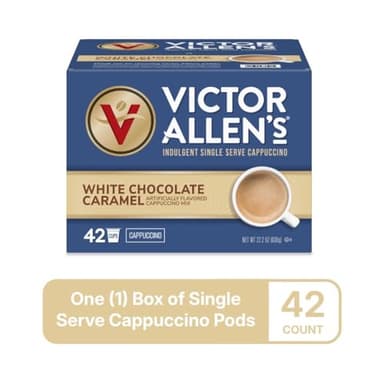 Victor Allen's Coffee White Chocolate Caramel Flavored Cappuccino, 42 Count, Single Serve Cups for Keurig K-Cup Brewers - Image 3
