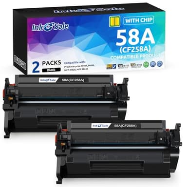 58A CF258A Black Toner Cartridge [with Chip] Compatible Replacement for 58A HP Toner Cartridge Work for HP M404n M404dn M404dw MFP M428fdw M428fdn M428dw M406dn M430f M404 M428 Printer, 2 Pack - Image 1