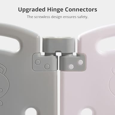 Uanlauo Baby Playpen, 18 Panel Foldable Play Yard for Toddlers, Easy Assemble Safety Baby Fence (Grey+White) - Image 8