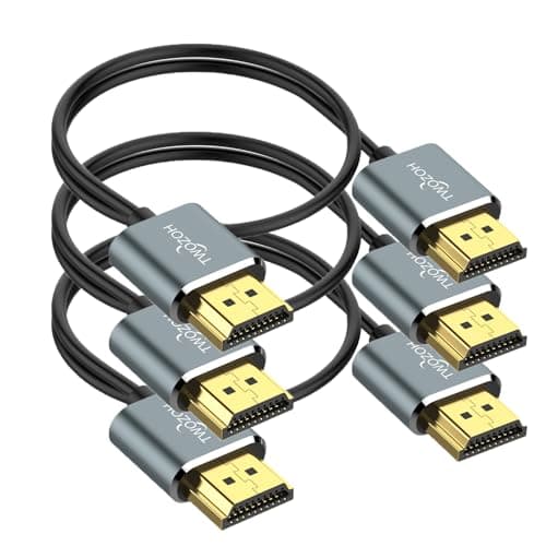 Twozoh Flexible & Slim Long HDMI Cable 15FT 3 Pack, Ultra Thin HDMI Cord Supports High Speed 4K@60Hz 18gbps 2160P/1080P - Image 1