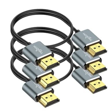 Twozoh Flexible & Slim Long HDMI Cable 15FT 3 Pack, Ultra Thin HDMI Cord Supports High Speed 4K@60Hz 18gbps 2160P/1080P - Image 1