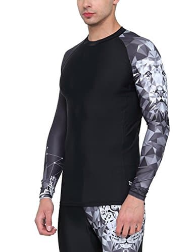 HUGE SPORTS Wildling Series UV Protection Quick Dry Compression Rash Guard (Lion,L) - Image 5