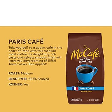 McCafe Paris Café, Ground Coffee, Medium Roast, 12oz Bag - Image 3