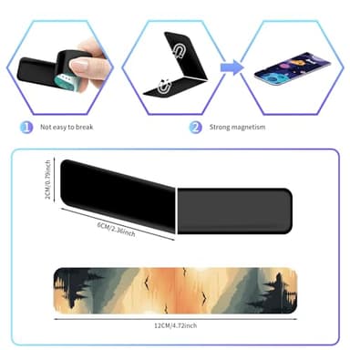 48 Pieces Magnetic Bookmarks Magnet Page Markers - Book Marks for Reading Women & Men with Storage Boxes - Cute Magnet Bookmark Clips for Reading Pleasure - Image 2