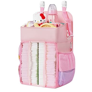 Maliton Hanging Diaper Caddy Nursery Caddy Organizer for Playard, Wall or Crib, Diaper Stacker with Baby Essentials Storage - Image 1
