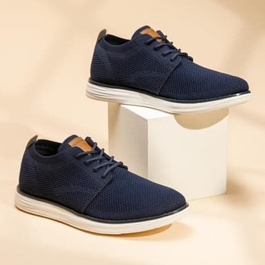 Bruno Marc Men's CoolFlex Breeze Mesh Sneakers Oxfords Lace-Up Lightweight Casual Walking Shoes,Size 8.5,01 Dark/Blue,Grand - Image 9