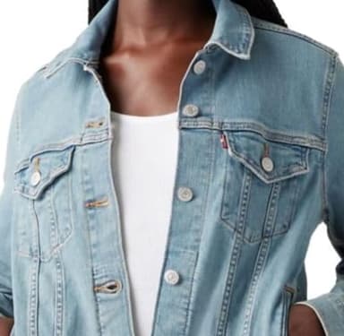 Levi's Womens Original Trucker (Also Available In Plus) Denim Jacket, Jeanie, Medium US - Image 3