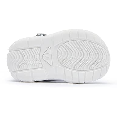 BMCiTYBM Toddler Boy Girl Closed Toe Summer Sandals Lightweight Shoes Infant Non-Slip First Walking Sneakers 6 9 12 18 24 Months Grey Size 7 Toddler - Image 5