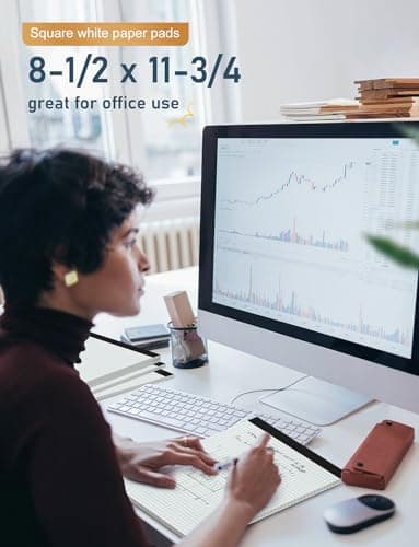 Zaviko Graph Paper Pad 8.5 x 11, 24 Pack, 4x4 Graph Ruled, Grid Paper Pad 8-1/2" x 11", Blueprint Quadrille Pad, Easy Tears Off, Grid Pad Notebook 8.5 x 11, White 70 GSM Graft Paper, 30 Sheets/Pad - Image 5