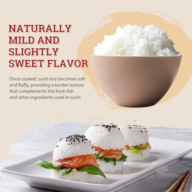 52USA Sushi Rice 2 Pound (Pack of 3), Premium Short Grain Rice 96 Ounce (2721g), Gluten-Free, Vegan, White Sticky Rice for Sushi and Japanese Food - Image 5