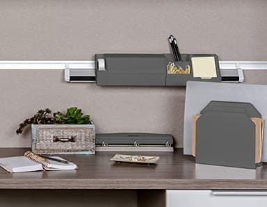 Bostitch Office Premium 3 Hole Punch, 12 Sheet Capacity, Metal, Rubber Base, Easy-Clean Tray, Silver, Gray - Image 6