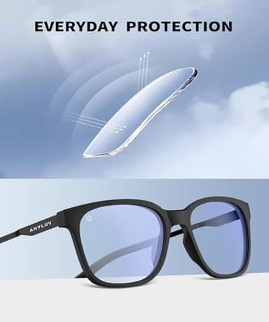 ANYLUV Blue Light Glasses for Men, Computer Gaming Glasses men, Stylish Anti Eyestrain Blue Light Blocking Glasses Men - Image 4