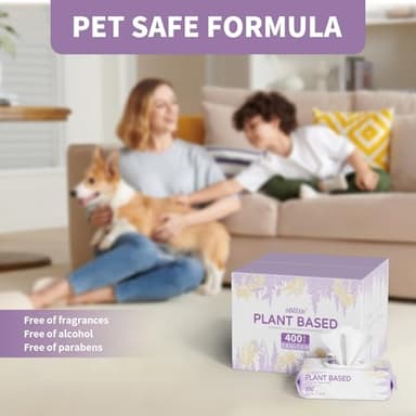 IMMHABI 400 PCS Dog Wipes for Paws and Butt Hypoallergenic Pets Cleansing & Deodorizing Anal Gland Hygienic Puppy Wipes for Dogs Face and Body Wipes Cleaning Fur Doggie Wipes Doggy Wipes (Lavender) - Image 4