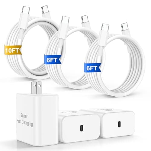 Fikeloy iPhone 17 16 Pro Max Charger Fast Charging, 45W Super Fast USB C Chargers for iPhone 16 (6FT+6FT+10FT) Type C Chargers Cord with Fast Charger Block for iPhone 17/16/15 Series/iPad/ GalaxyS24 - Image 1