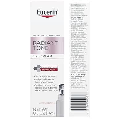 Eucerin Radiant Tone Eye Cream Dark Circle Corrector, Eye Brightening Cream with Thiamidol and Hyaluronic Acid, Helps Reduce the Look of Eye Puffiness, 0.5 Oz Tube - Image 13