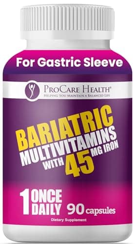 ProCare Health Bariatric Multivitamin 45mg Iron – Once Daily Capsule for Gastric Bypass, Sleeve & Post-Op Support – 90 Easy-to-Swallow Capsules, 3-Month Supply, No Artificial Colors, Gluten-Free - Image 1