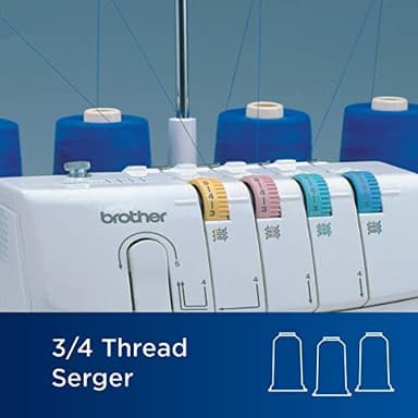 Brother Serger, 1034D, Heavy-Duty Metal Frame Overlock Machine, 1,300 Stitches Per Minute, Removeable Trim Trap, 3 Included Accessory Feet, White - Image 3