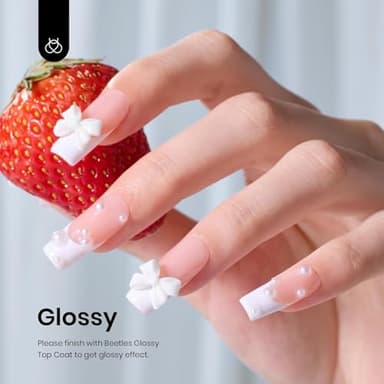 Beetles White Gel Nail Polish,15ml Fall Soak Off UV Gel Polish French Nail Art Manicure Salon DIY Design at Home Gift for Women - Image 3