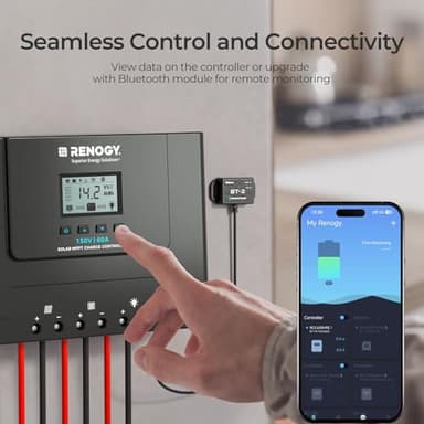 Renogy 60A MPPT Solar Charge Controller 12V/24V/36V/48V Auto, 150V Maximum Solar Input, Compatible with Lithium AGM Gel Batteries, for Home RV Marine Workshop, Rover Lite 60A - Image 7