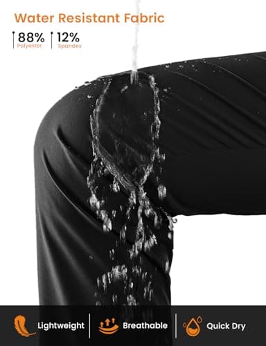 TBMPOY Women's Hiking Pants Lightweight Water Resistant Travel Joggers Quick Dry Outdoor Athletic Pants Zipper Pockets Black 3L - Image 2