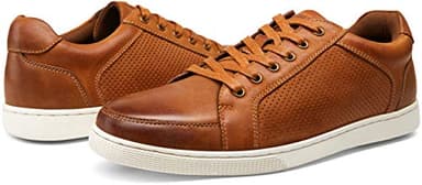 Jousen Men's Fashion Sneakers Classic Retro Casual Shoes for Men Breathable Business Dress Sneaker (AMY870 Yellow Brown 10.5) - Image 8