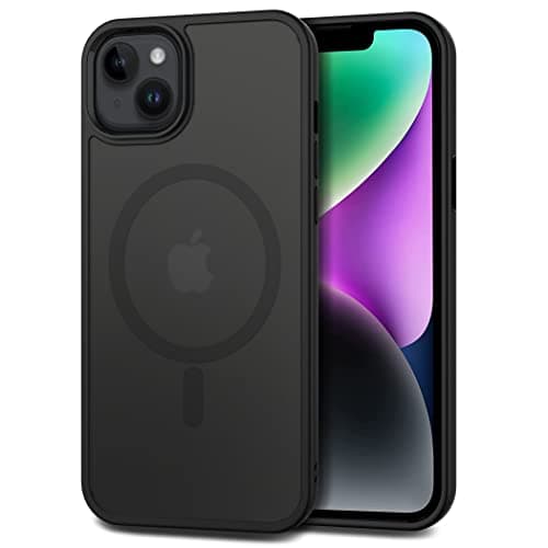 CACOE Magnetic Case for iPhone 13 & iPhone 14 6.1 inch-Compatible with MagSafe & Magnetic Car Phone Mount,Anti-Fingerprint TPU Thin Phone Cases Cover Protective Shockproof (Matte Black) - Image 1