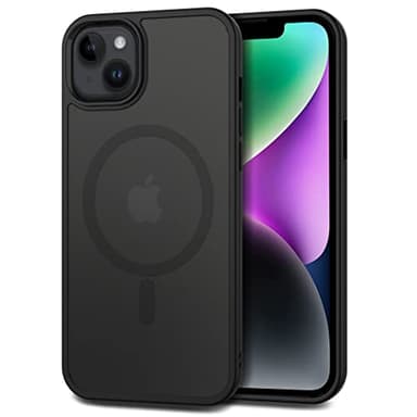 CACOE Magnetic Case for iPhone 13 & iPhone 14 6.1 inch-Compatible with MagSafe & Magnetic Car Phone Mount,Anti-Fingerprint TPU Thin Phone Cases Cover Protective Shockproof (Matte Black) - Image 1