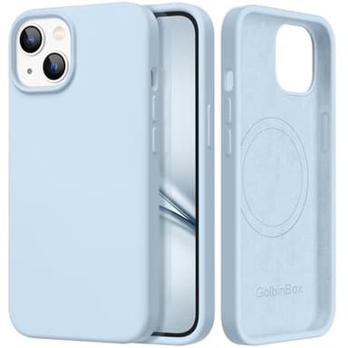 GolbinBox Magnetic for iPhone 15 Case, Compatible with MagSafe, [Soft Anti-Scratch Microfiber Lining], Slim Liquid Silicone Shockproof Protective Phone Case for iPhone 15 6.1 inch, Blue - Image 1